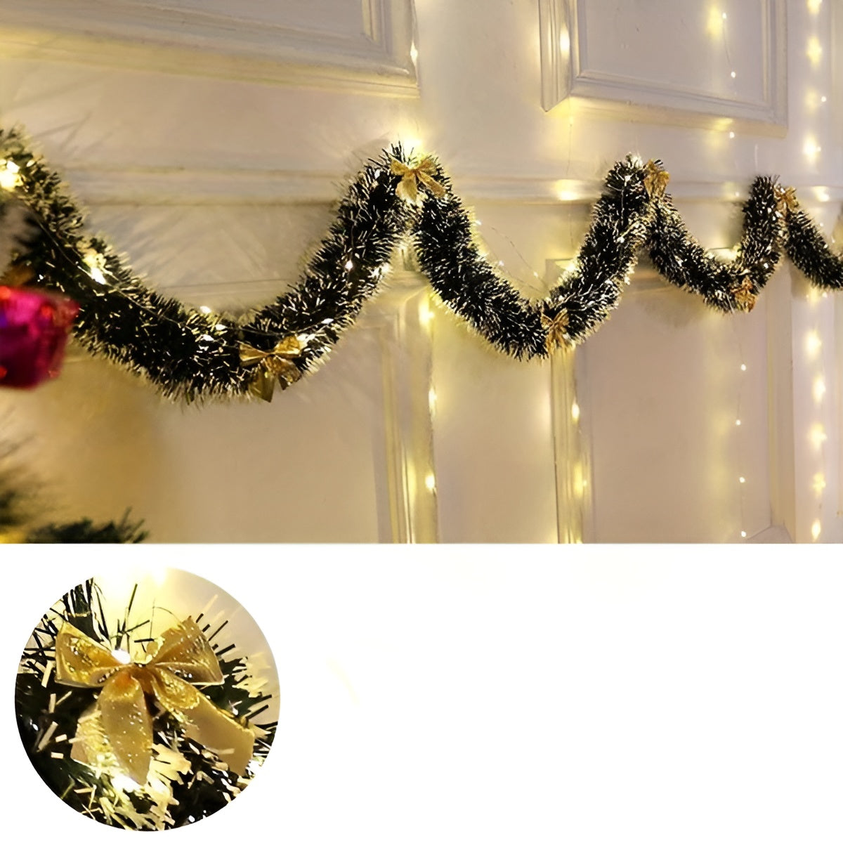 Warm White LED String Lights Set of 2 | Battery Operated & Flexible | Indoor and Outdoor Use