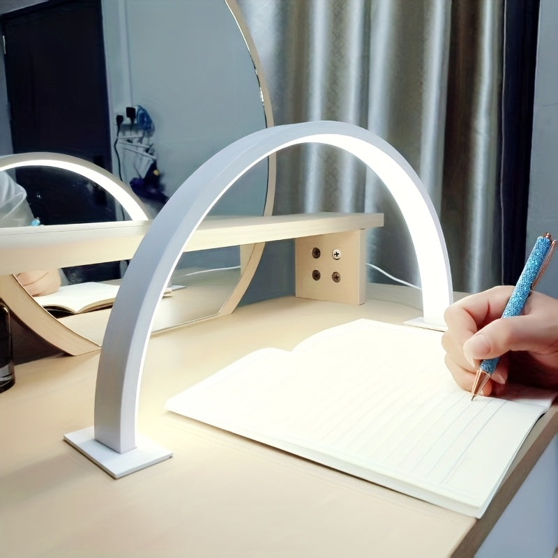 Modern USB Dimmable Desk Lamp in Crescent Moon Design for Office