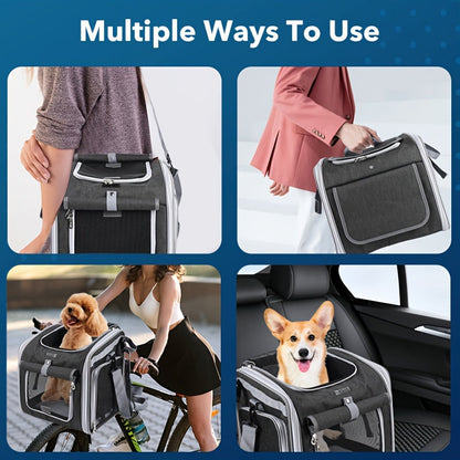 Adjustable Pet Bike Basket – Comfortable and Safe for Small Dogs and Cats