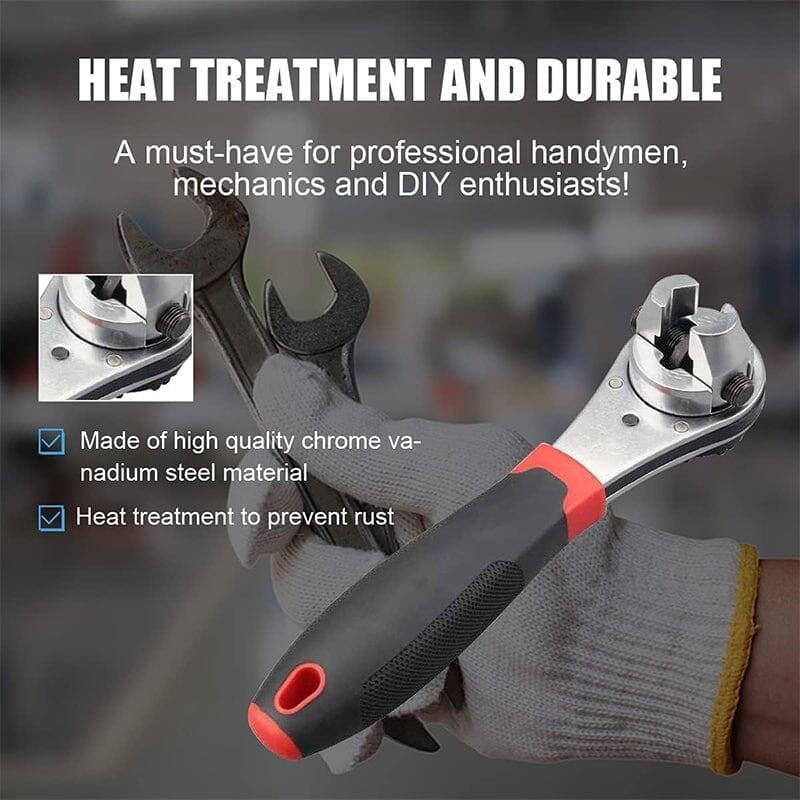 Versatile 360° Adjustable Wrench | Non-Slip Grip for Tight Spaces