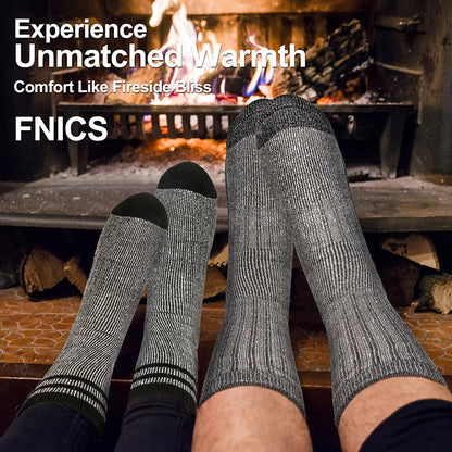 3-Pack of Thick Warm Merino Wool Socks | Durable, Breathable | Great for Work, Hiking & Outdoor Use