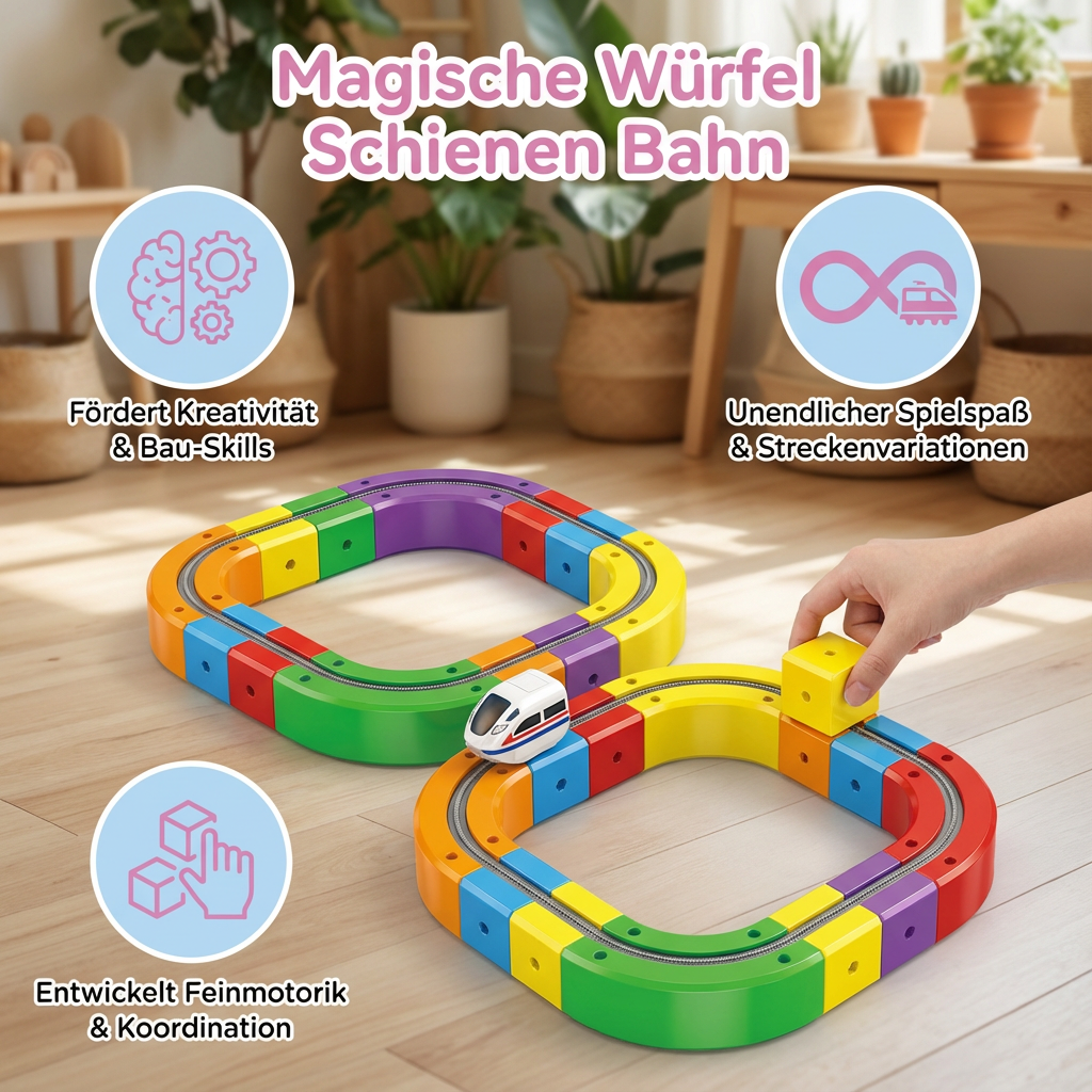 Kids' Toy Train Set with Magical Blocks