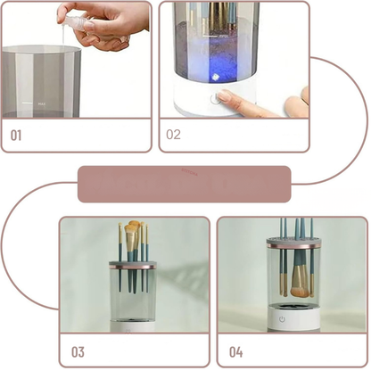 USB-Powered Deep Cleanser for Makeup Brushes – Fast and Gentle