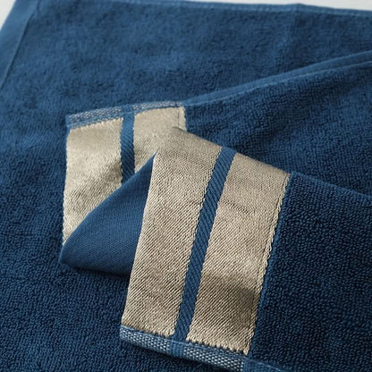 Soft Luxury Bathroom Towel Set Collection in Golden Weave