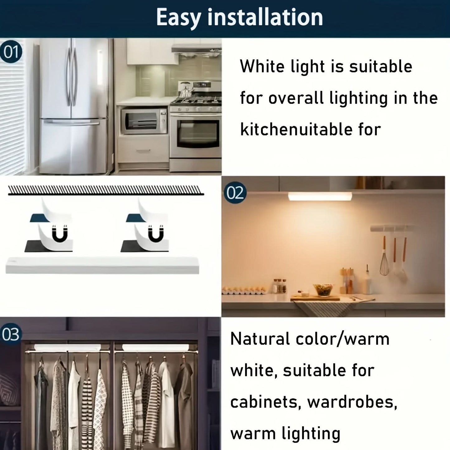 Smart LED Night Light with Motion Sensor, USB Rechargeable and Dimmable