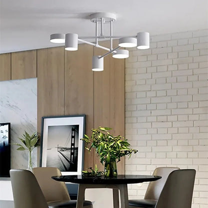 Modern Ceiling Fixture with 6 Lights and Adjustable Ambient Lighting