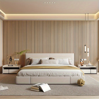 Self-Adhesive 3D PVC Wall Panels in Wood Look with Texture - Easy Installation for Home Renovation