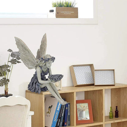 Elf Figurine Statue | Resin Decoration for Garden & Home | Angel Girl Ornament for Table and Garden