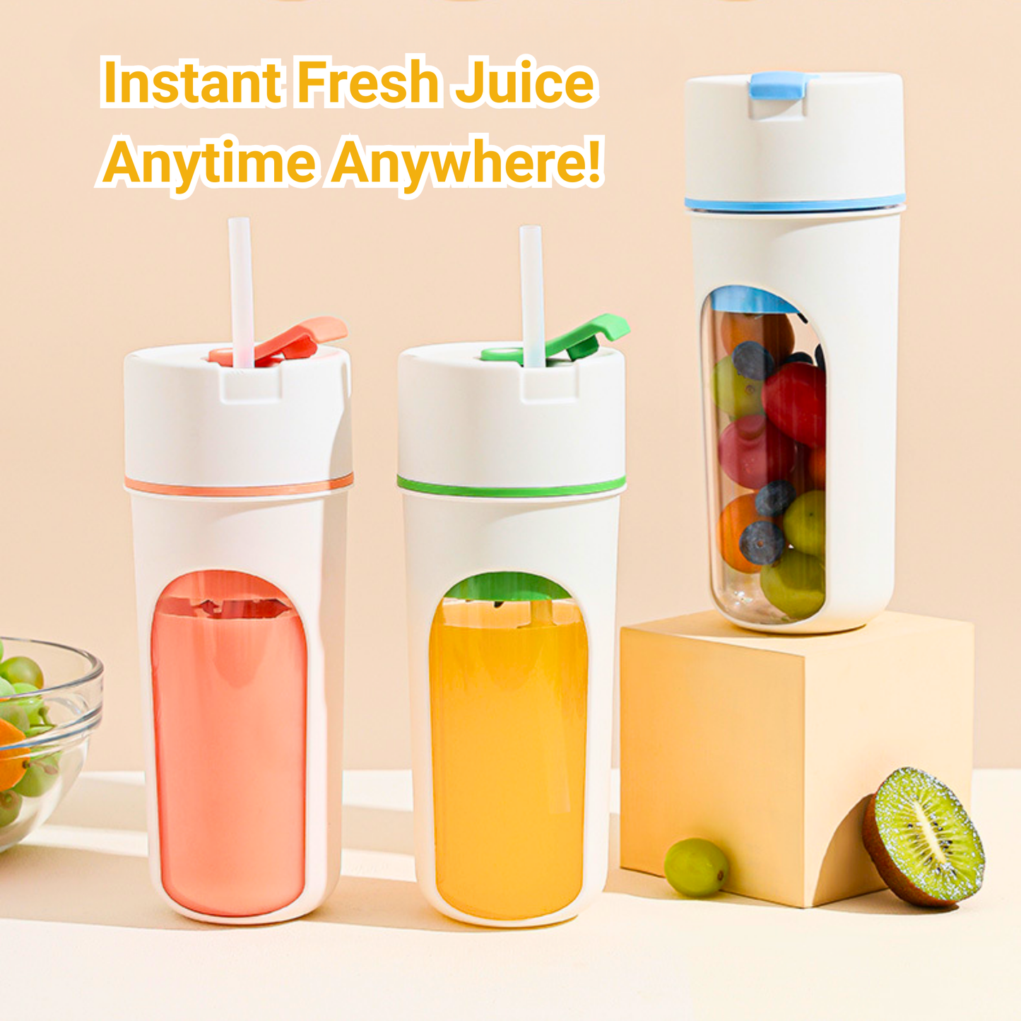Instant Fresh Juice Anywhere with No Effort or Mess