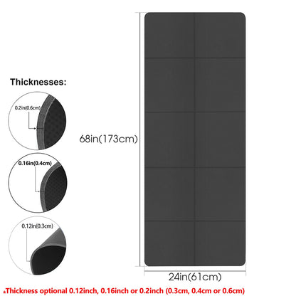 Foldable Yoga Mat | EVA Material | 3–6 mm Thickness | Lightweight & Non-Slip | 173x60 cm