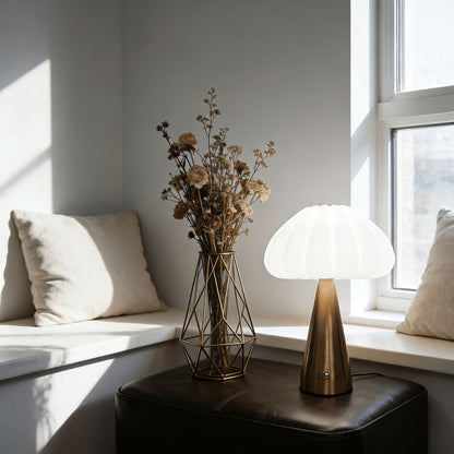 Elegant Night Lighting Table Lamp with Umbrella Design