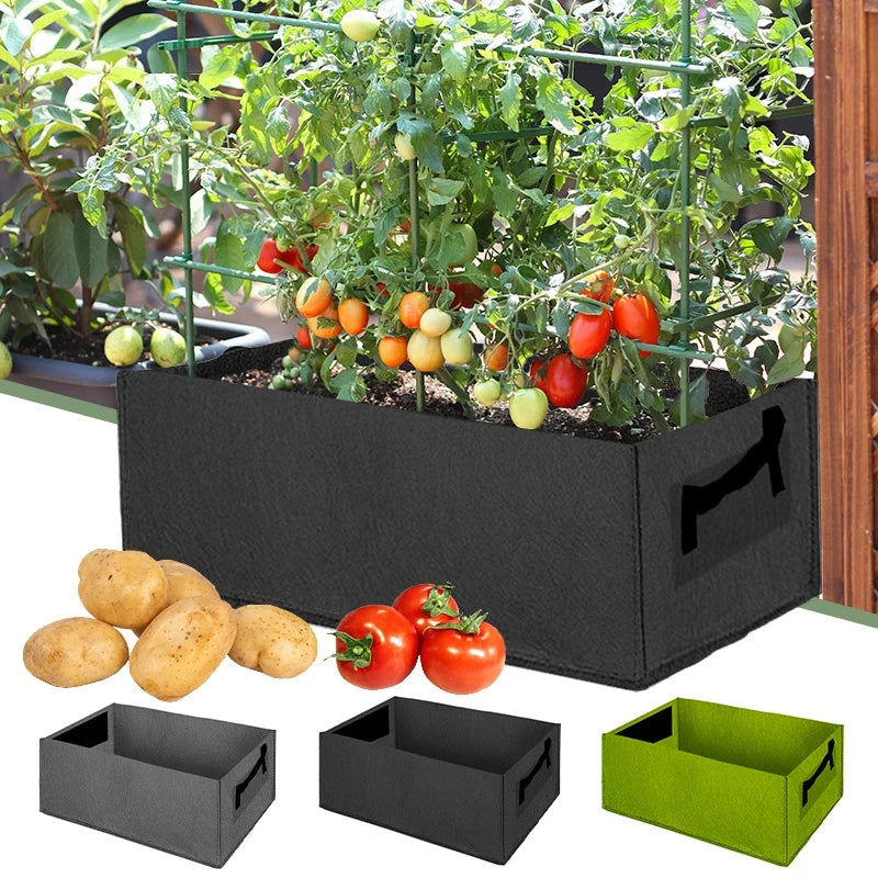 Rectangular Plant Bag – Breathable Felt Material with Handles – Sizes 6-31 Gallons