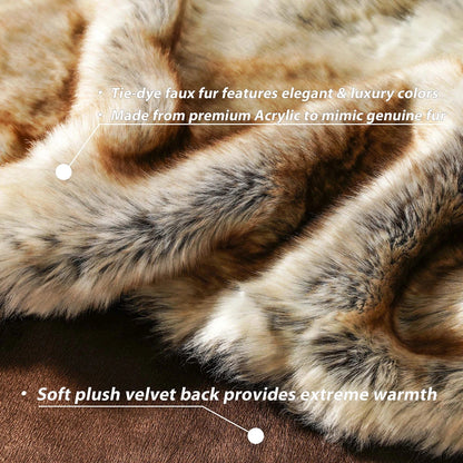 Cozy and Warm Faux Fur Blanket | Winter Throw for Sofa & Bedroom