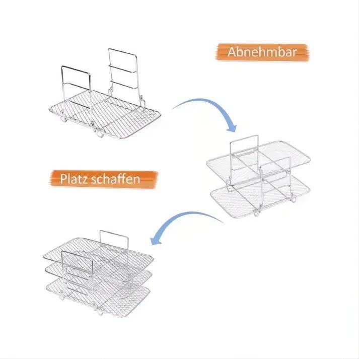 Three-Tier Rack for Faster, Crisp Layered Cooking
