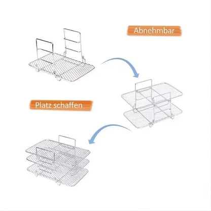 Three-Tier Rack for Faster, Crisp Layered Cooking