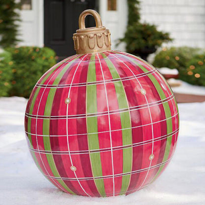 60cm Inflatable Outdoor Christmas Ball – Weatherproof PVC Decoration