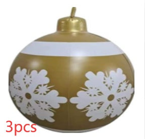 60cm Inflatable Outdoor Christmas Ball – Weatherproof PVC Decoration