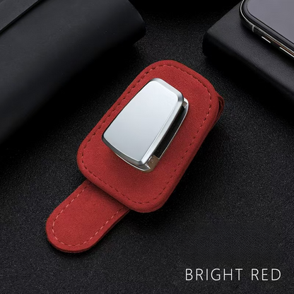 Luxurious Leather Sunglasses Organizer for Your Vehicle