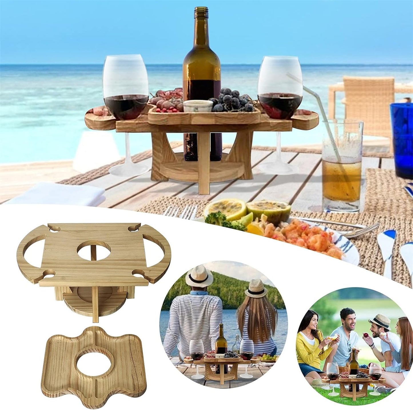 Keep Wine and Snacks Handy for Outdoor Relaxation