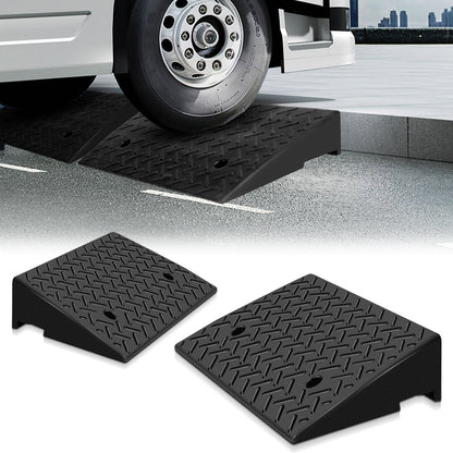 Rubber Access Ramp Set of 2 for Curbs - 3 Ton Capacity