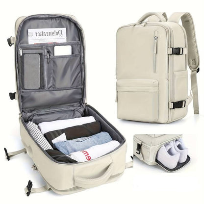Backpack with Shoe Storage and Various Pockets – Water-Resistant and Comfortable