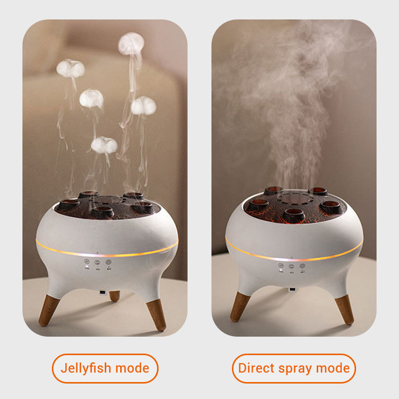 TranquilMist Ultrasonic Aroma Dispenser with Jellyfish Effect