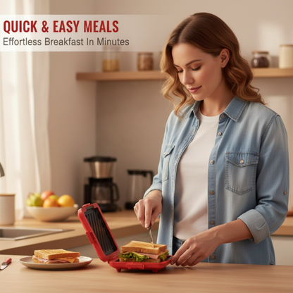 Quick-Crispy Sandwich Maker – Delicious Melty Snacks in Minutes