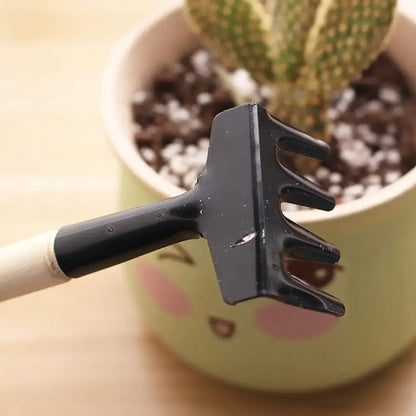 Mini Garden Tool Set - 3 Piece Kit with Ergonomic Shovel & Rake - Durable Design