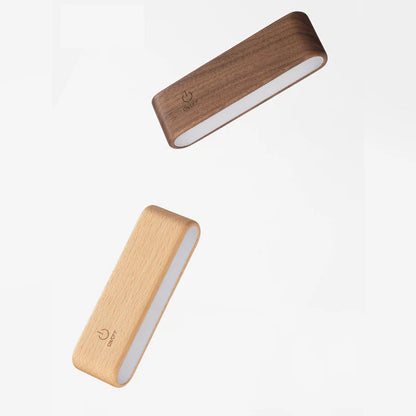 Elegant Wood Magnetic Desk Lamp with 360° Swivel & Rechargeable Power