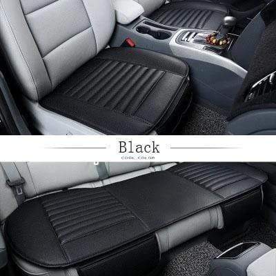Bamboo Charcoal Car Seat Cushion - Odor Absorbing Leather Design for All Seasons