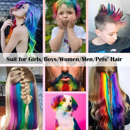 Vibrant Temporary Hair Color Combs for All Ages