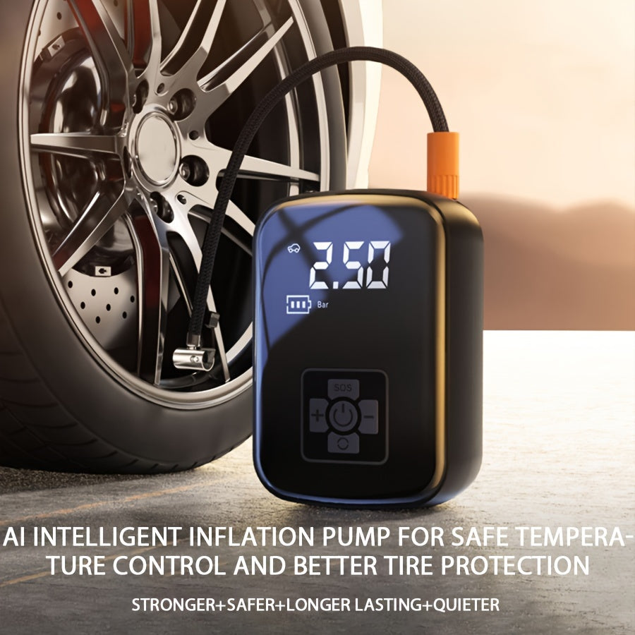 Portable Air Compressor with Digital Display & LED Light