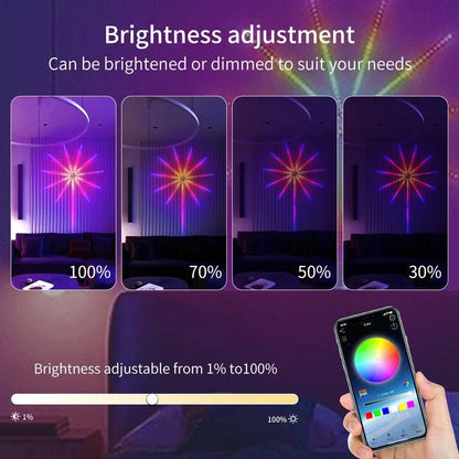 Bluetooth-Controlled RGBIC Fairy Lights with Music App - 5V USB Garland for Weddings, Parties & Christmas