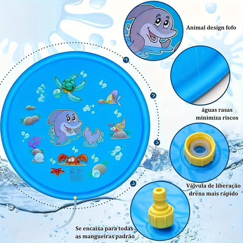 Large Water Play Mat for Fun Splashing Activities