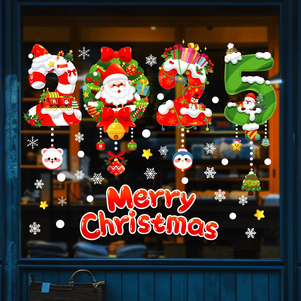 137-Piece Christmas Snowflake Window Sticker Set – Reusable PVC Decor for Winter and Holiday Glass Surfaces