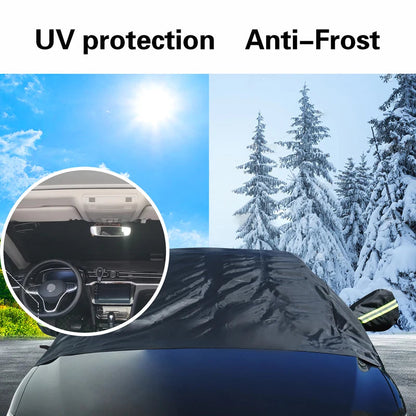 Car Windshield Cover for Year-Round Protection Against Snow, Ice, Sun & Hail – Waterproof, Scratch-Resistant with Reflective Strips & Fastening Hooks