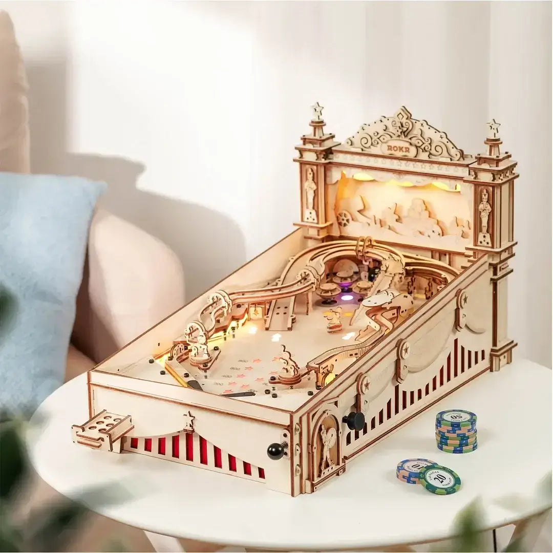 Engaging 3D Wooden Pinball Puzzle for Creative Minds