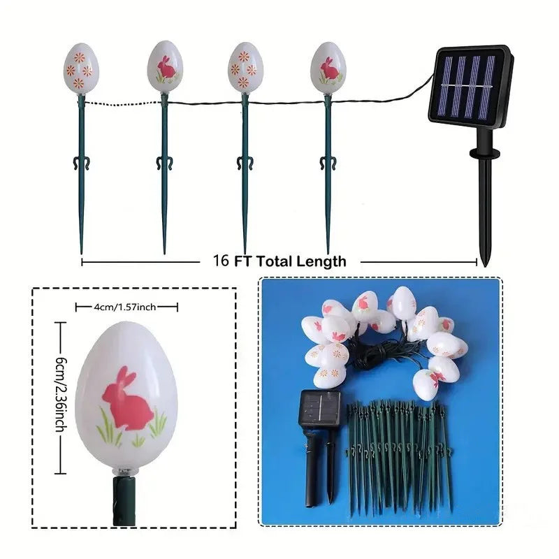 Solar Egg-Shaped LED Outdoor Lights | Weather-Resistant Garden Decor