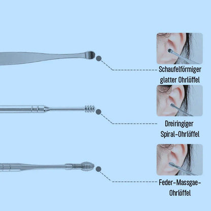 Gentle Ear Cleaning Kit | Stainless Steel, 6-Piece Set, 35g