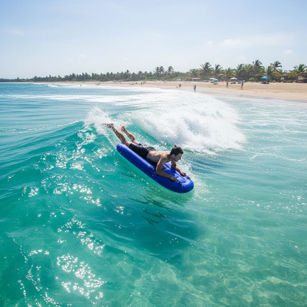 Inflatable Surfboard Float for Pool and Beach Activities