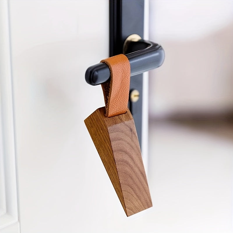 Wooden Door Stopper – Scandinavian Style with Non-Slip Base
