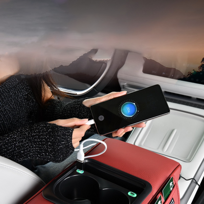 Comfortable Car Seat Organizer and Charger for Long Trips
