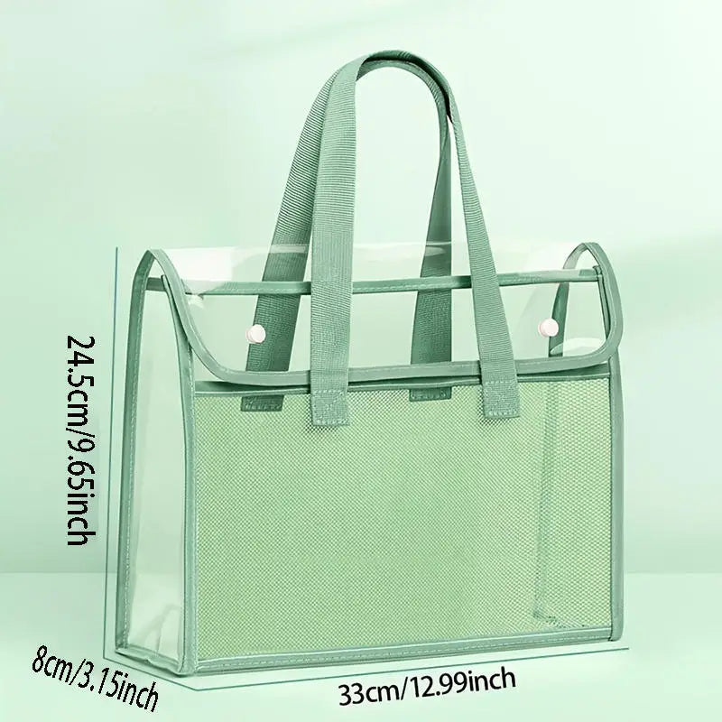 A4 Document Bag | Waterproof & Transparent | Spacious with Carry Handle