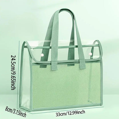 A4 Document Bag | Waterproof & Transparent | Spacious with Carry Handle