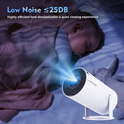 4K Mini Projector with Android 11, Dual WiFi 6, 260 ANSI, Wireless 5.0