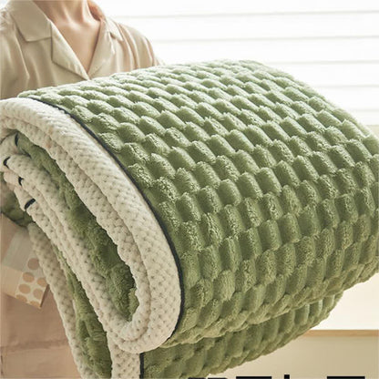 Thick Reversible Coral Fleece Blanket