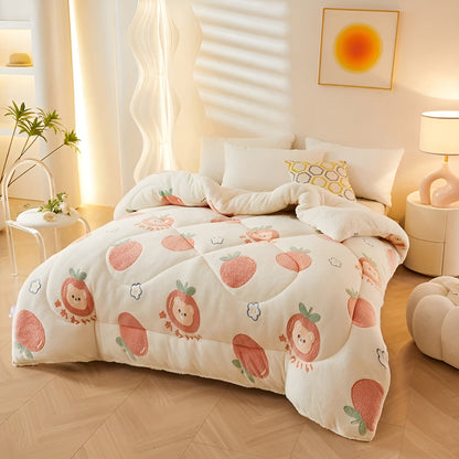 Floral Design Flannel Bed Blanket | Soft, Cozy, Skin-Friendly & Easy Care
