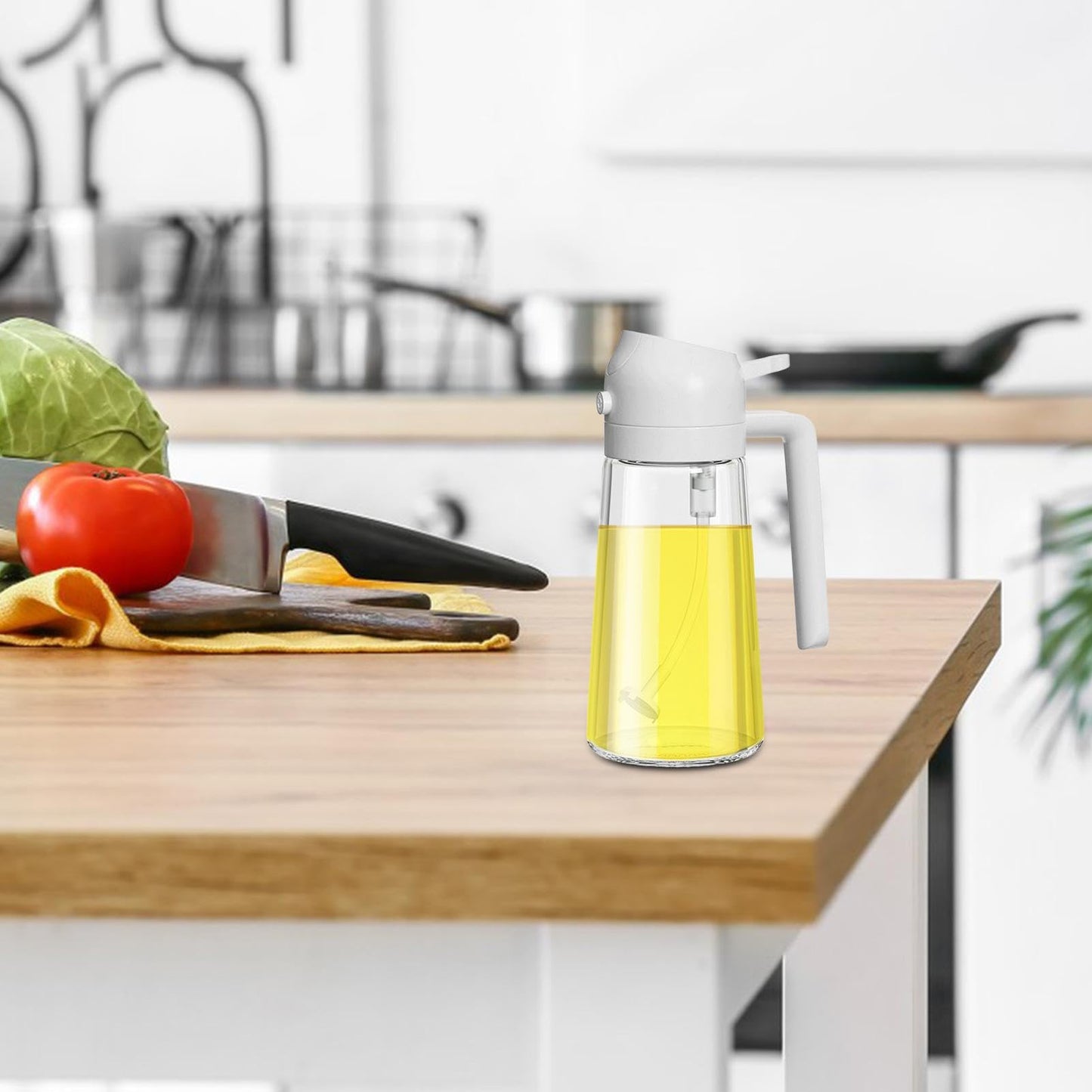 Dual-Function Oil Pourer Bottle for Nutritious Cooking