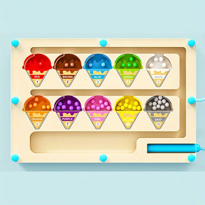 Magnetic Ice Maze Puzzle - Colorful Educational Toy for Kids 3+
