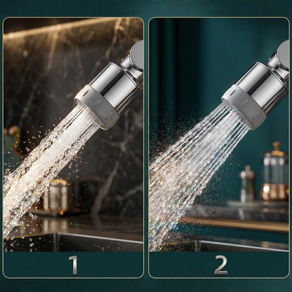 360° Swivel Faucet Attachment for Kitchen Sink – AquaFlex | Dual Spray Modes, No Splash